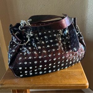 Blue Elegance Maroon Bling Purse.  NWOT.